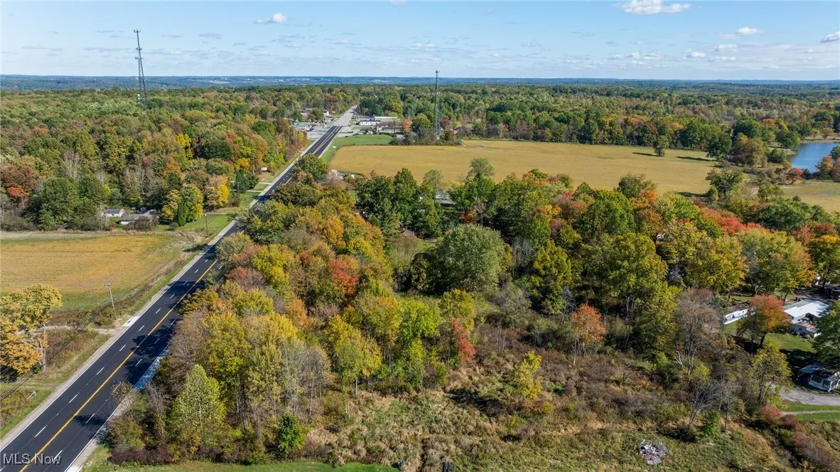 Bird's eye view of a heavily wooded area