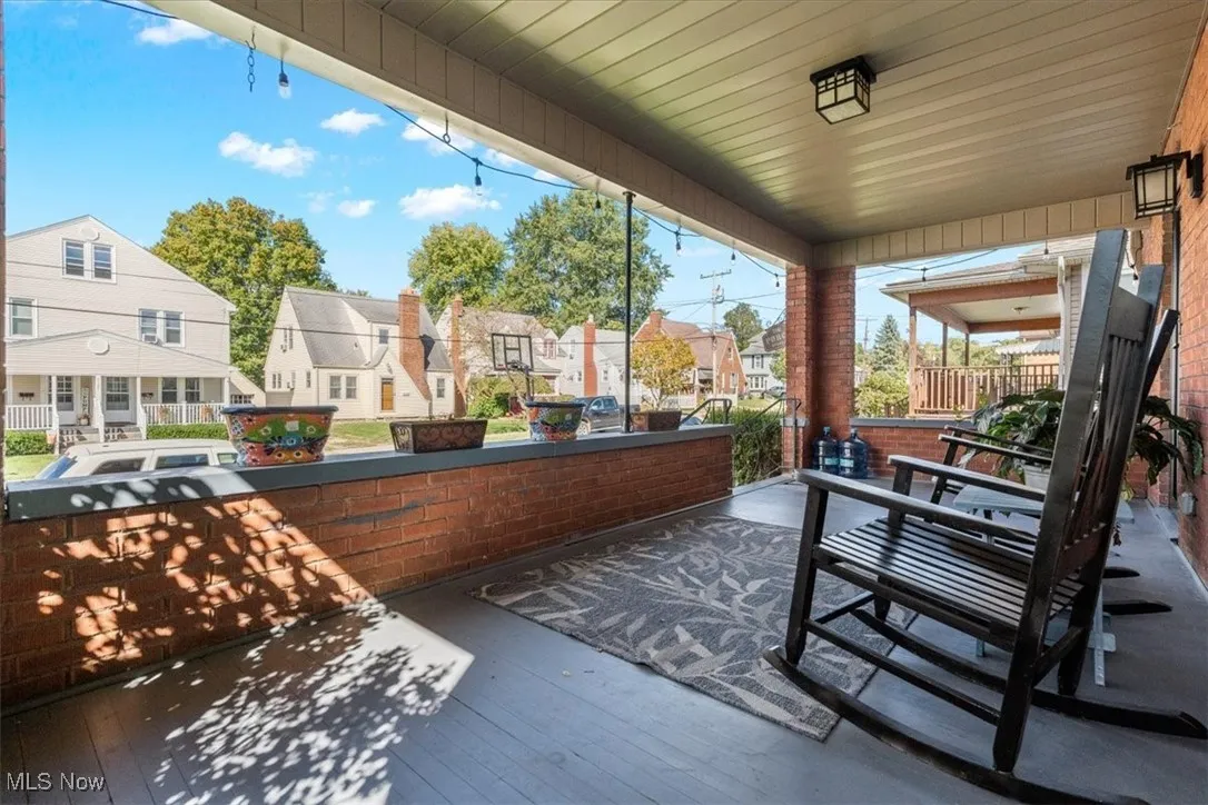 Porch featuring a residential view