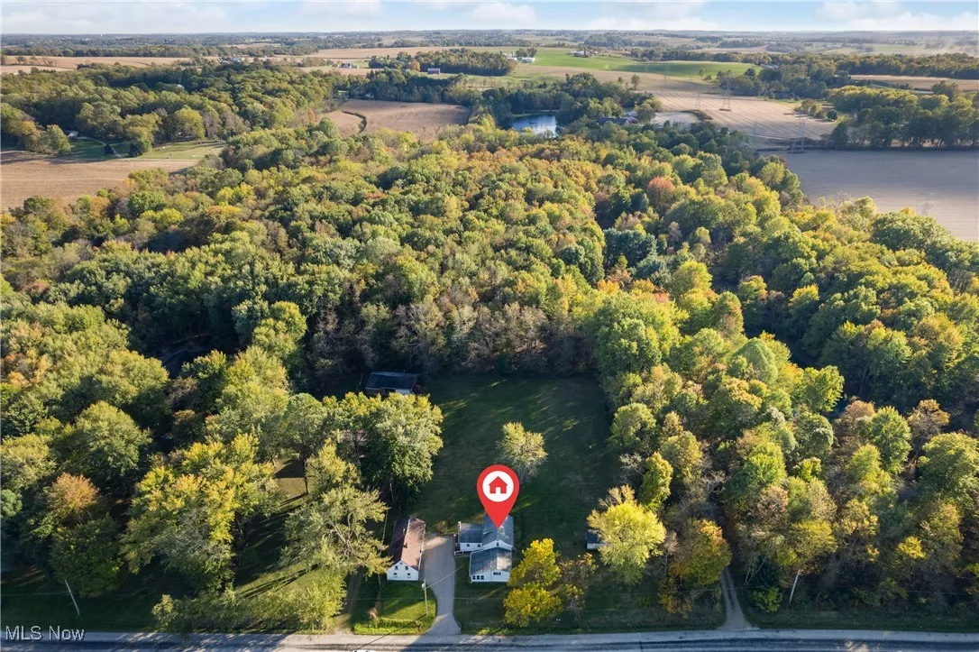 Aerial view of property's location
