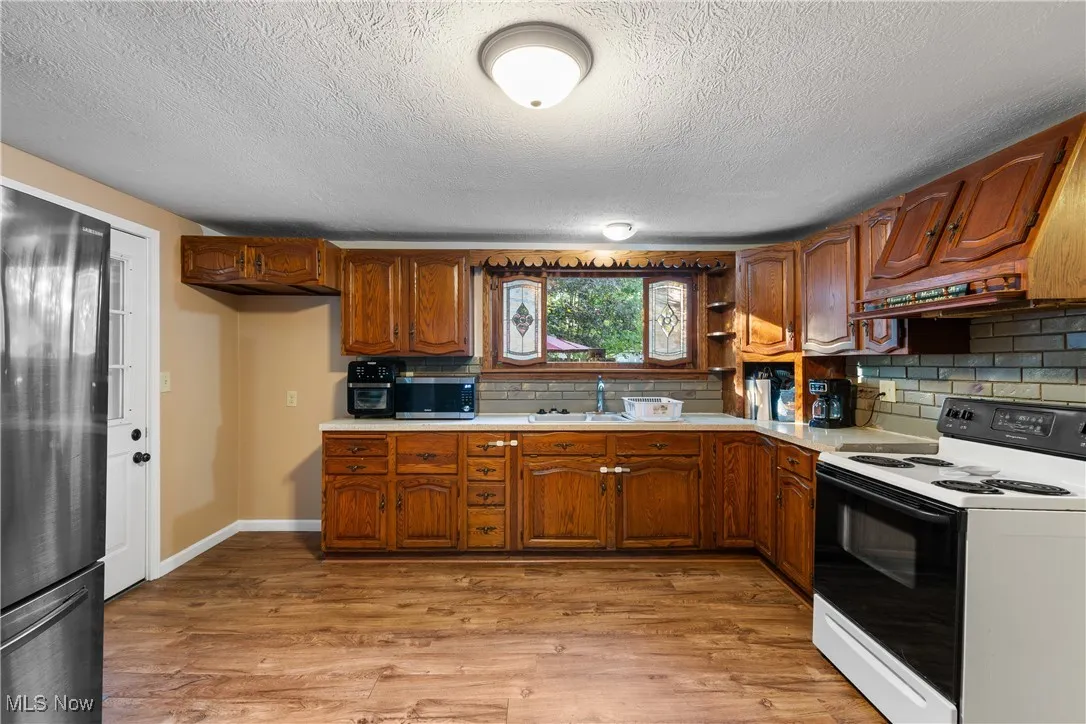 Ample cabinetry for storage.
