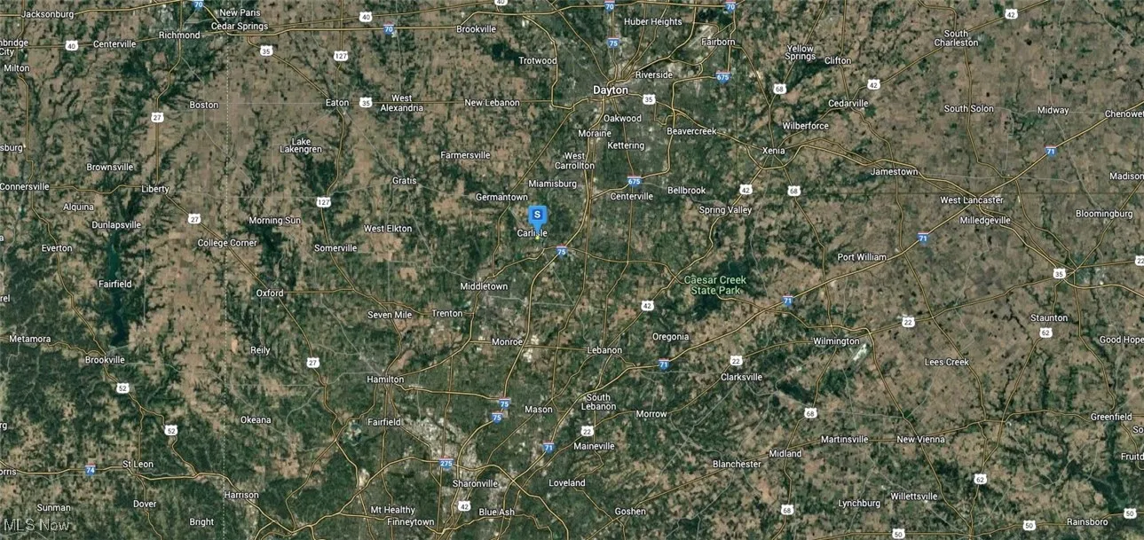 Aerial map of property and surrounding area