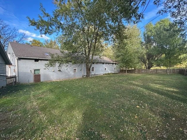 View of backyard