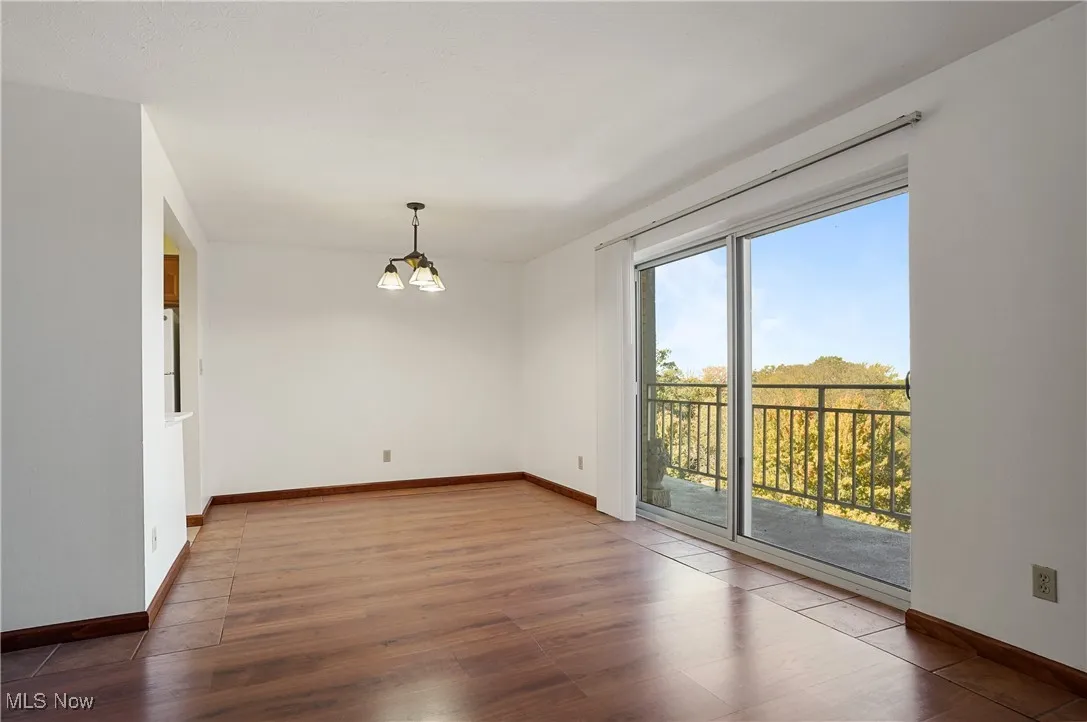 dining area with new slider out to balcony