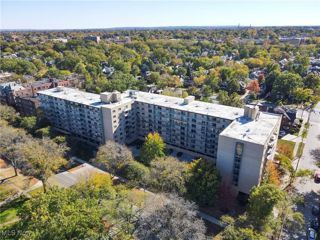 Drone / aerial view of condo complext