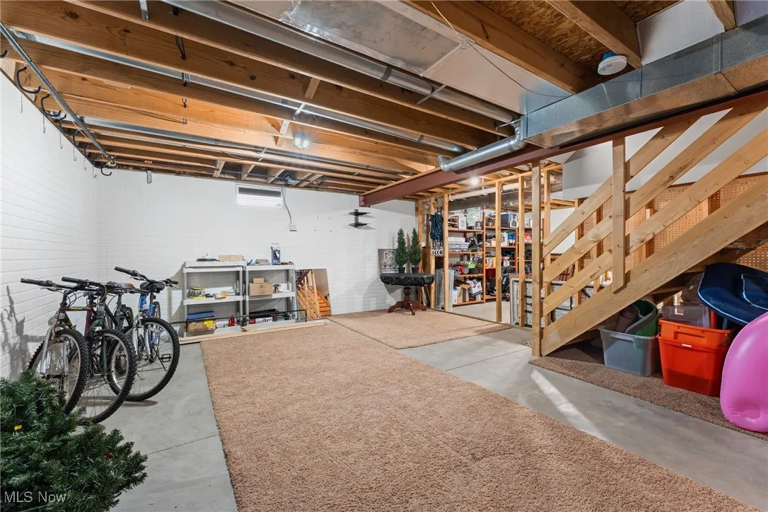 View of unfinished below grade area