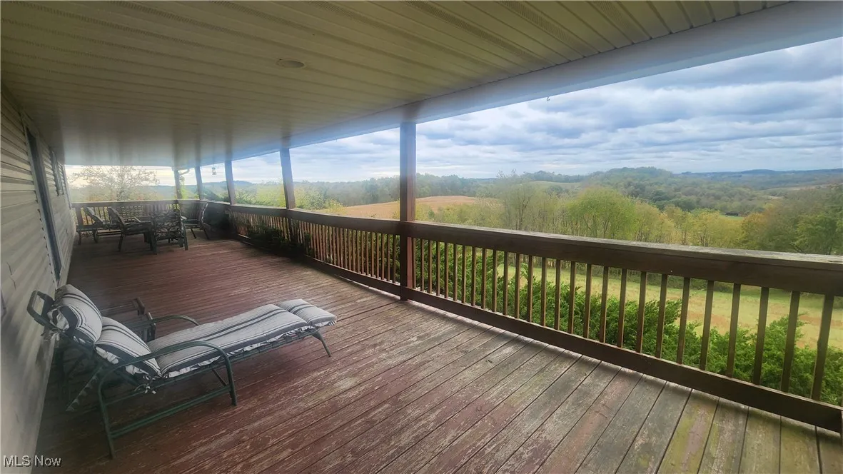 Wooden front deck