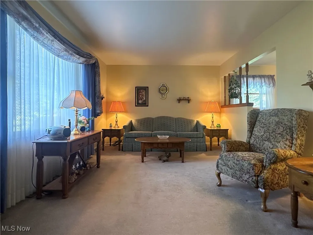 View of carpeted living room