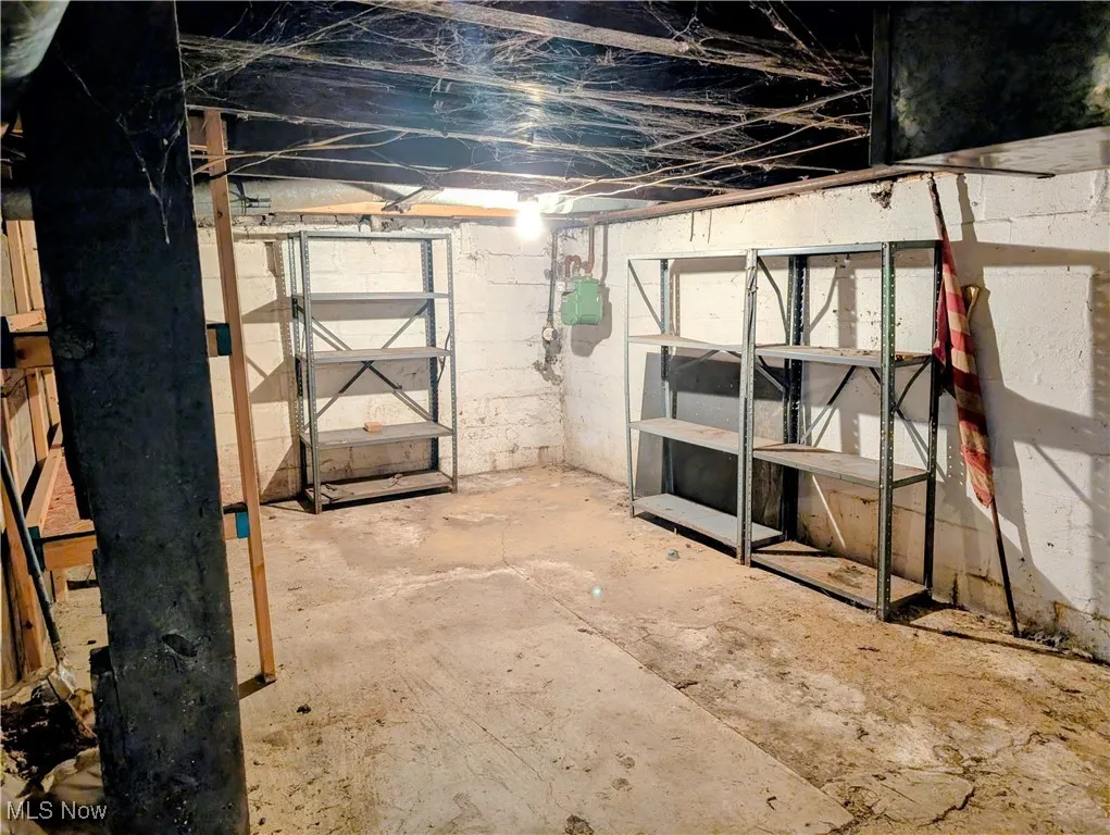 View of unfinished below grade area