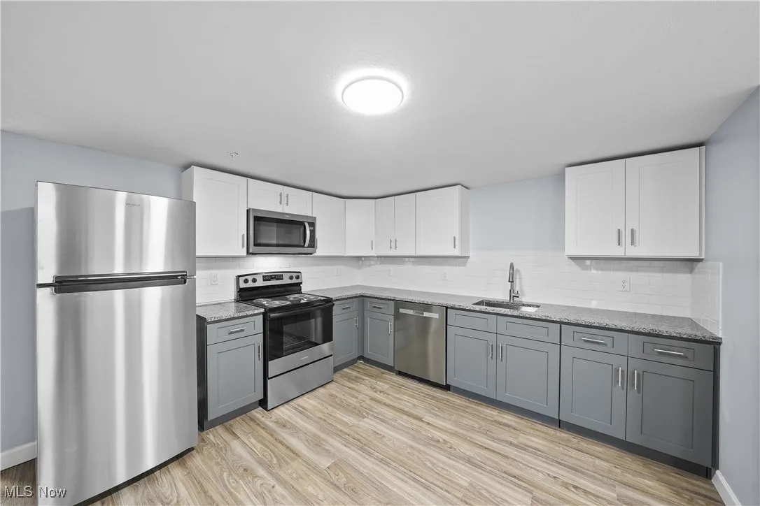 1765 Merriman Rd #100 Akron, OH 44313 Welcomes you to Trails Edge in the Valley! This stunning brand-new 2 bedrooms & 1 bathroom suite offers modern living with in-unit laundry with washer and dryer, all kitchen appliance including stove, microwave, refrigerator, dishwasher plus granite countertops, and luxury vinyl plank flooring throughout. Enjoy the convenience of high-speed internet and streaming, keyless door entry to the building as well as your separate suite, and stylish brand new finishes throughout. Tenant pays electric and water monthly billed on about the 15th of each month for actual useage as well as a $30 fee for the streaming hookups, tenant provides their own router. Be the very first to call one of these beautiful suites home—ready for immediate move-in! Total process takes about 5 business days to prep unit for leasing. Rent, security deposit equal to one month's rent and water deposit to be paid prior to move in. $40 Application Fee per applicant over 18.