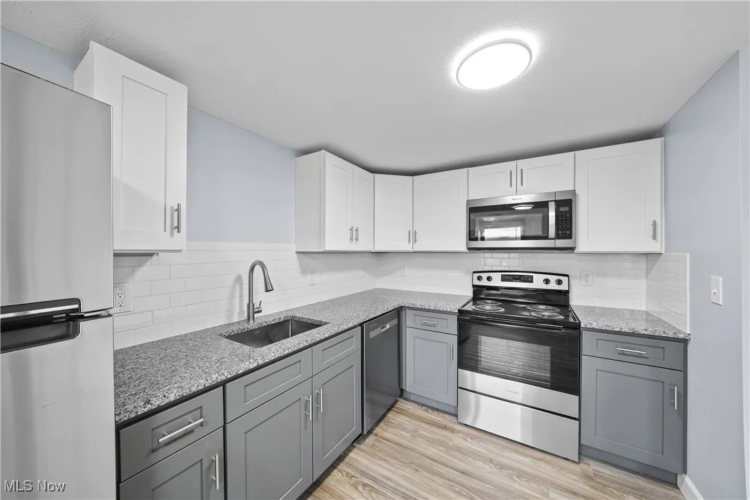 1735 Merriman Rd #102 Akron, OH 44313 Welcomes you to Trails Edge in the Valley! This stunning brand-new 1 bedroom & 1 bathroom suite offers modern living with in-unit laundry with washer and dryer, all kitchen appliance including stove, microwave, refrigerator, dishwasher plus granite countertops, and luxury vinyl plank flooring throughout. Enjoy the convenience of high-speed internet and streaming, keyless door entry to the building as well as your separate suite, and stylish brand new finishes throughout. Tenant pays electric and water monthly billed on about the 15th of each month for actual useage as well as a $30 fee for the streaming hookups, tenant provides their own router. Be the very first to call one of these beautiful suites home—ready for immediate move-in! Total process takes about 5 business days to prep unit for leasing. Rent, security deposit equal to one month's rent and water deposit to be paid prior to move in. $40 Application Fee per applicant over 18.