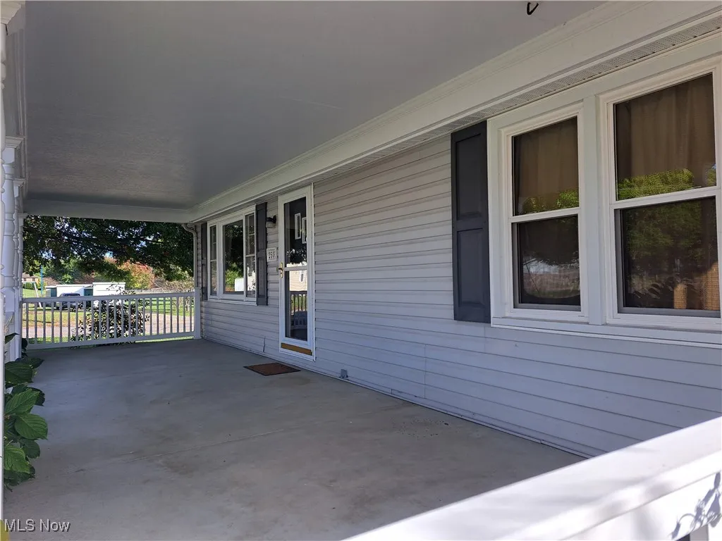 View of front porch