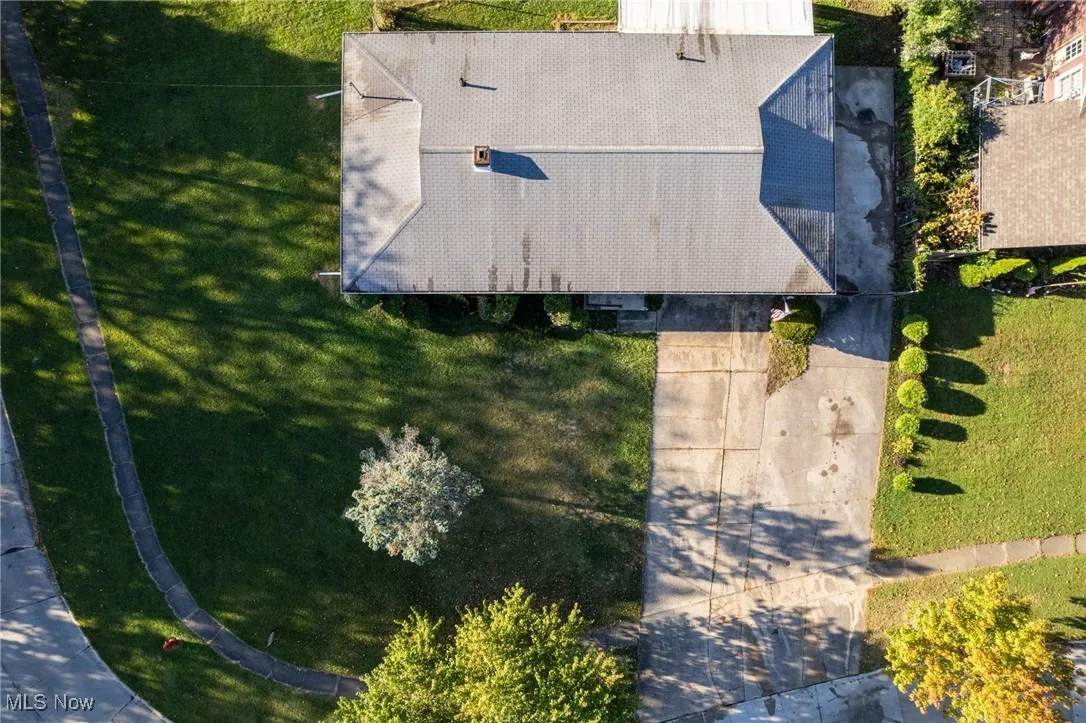View from above of property