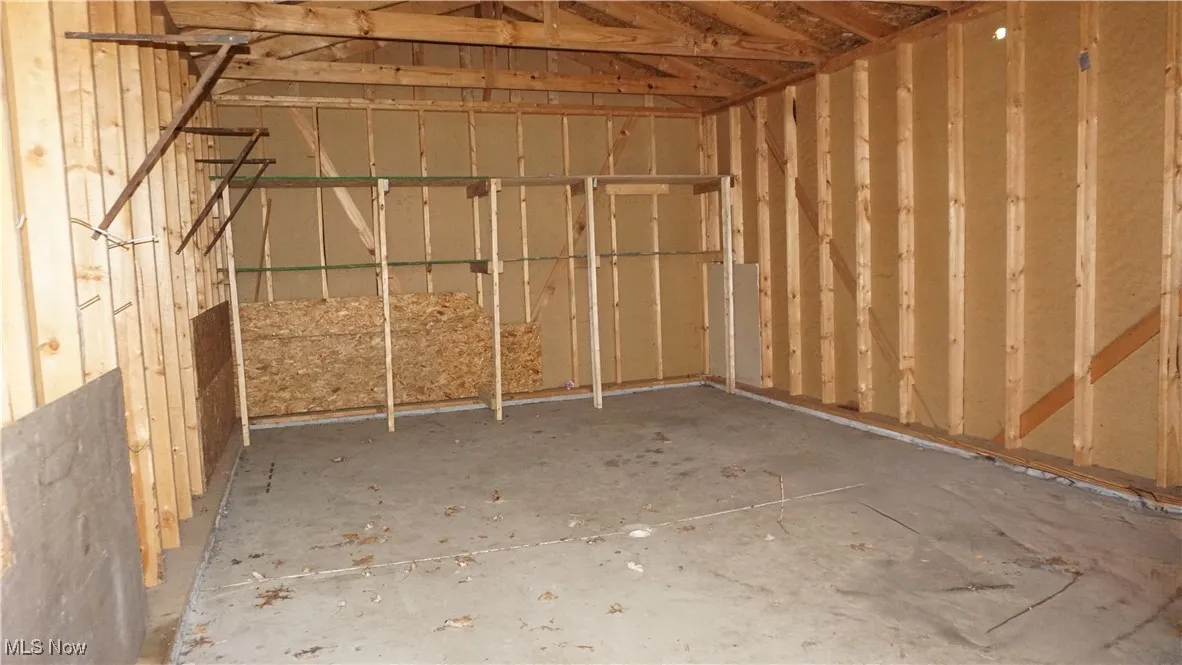 View of extra deep garage