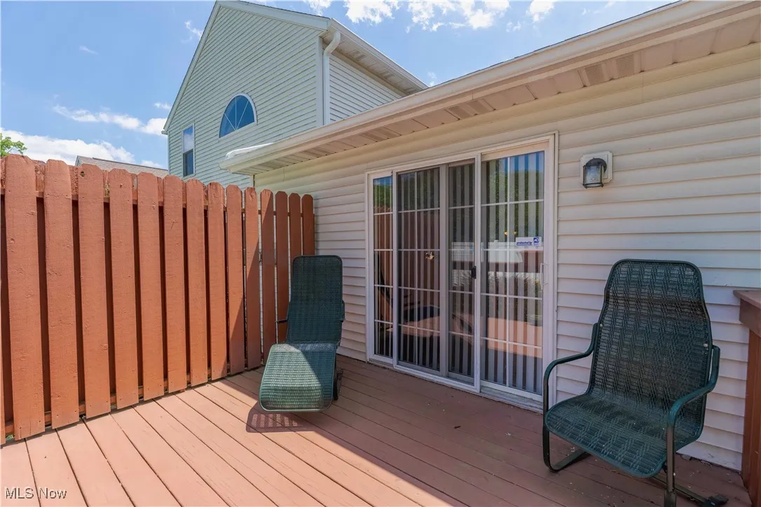 View of wooden deck