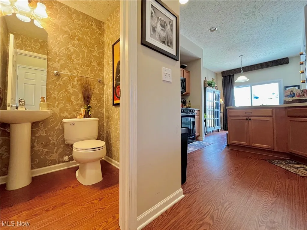 Half bathroom off kitchen