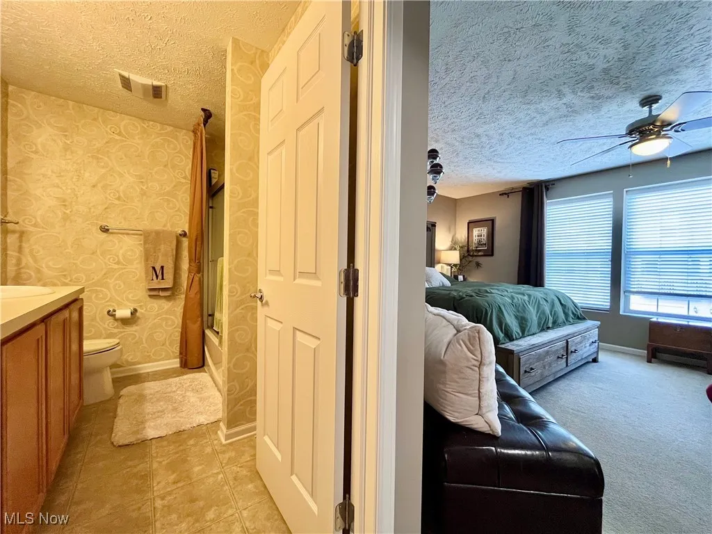 Primary bathroom off primary bedroom