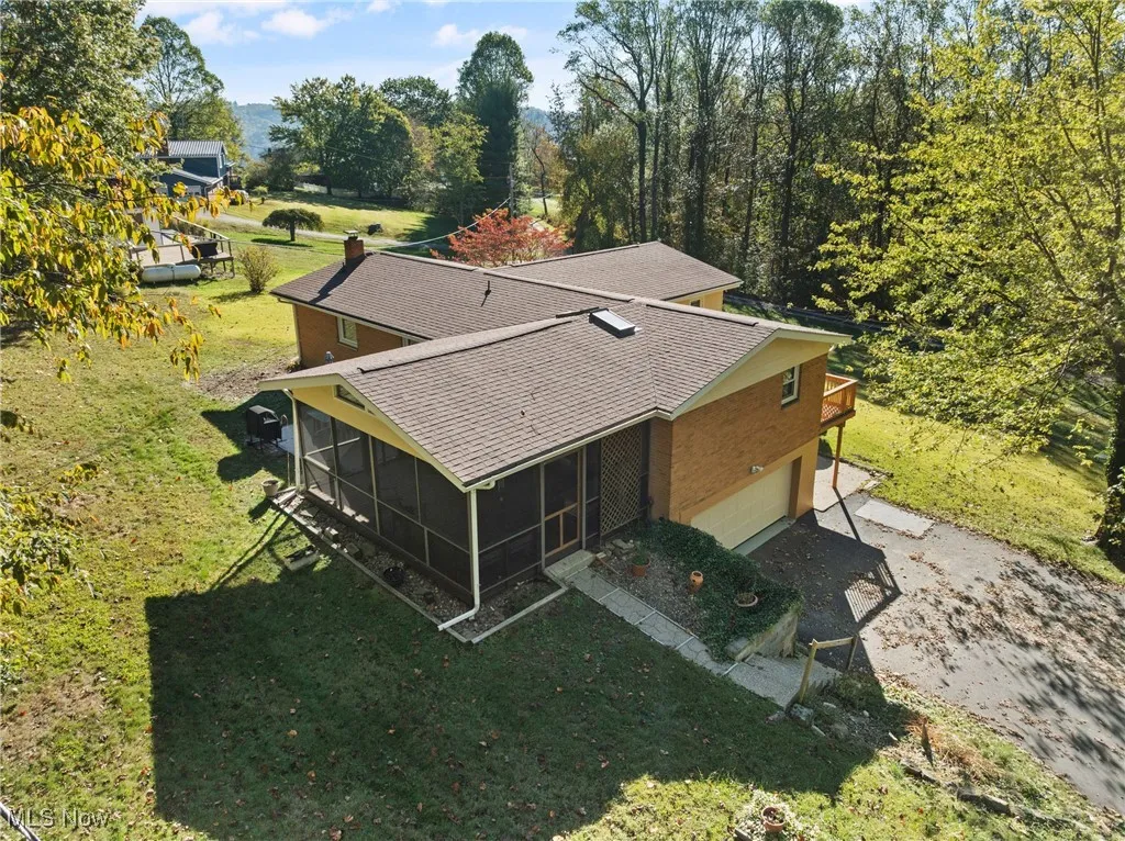 View from above of property
