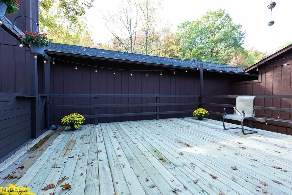 View of wooden terrace