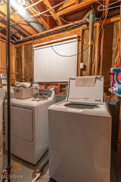 Laundry area featuring washing machine and dryer