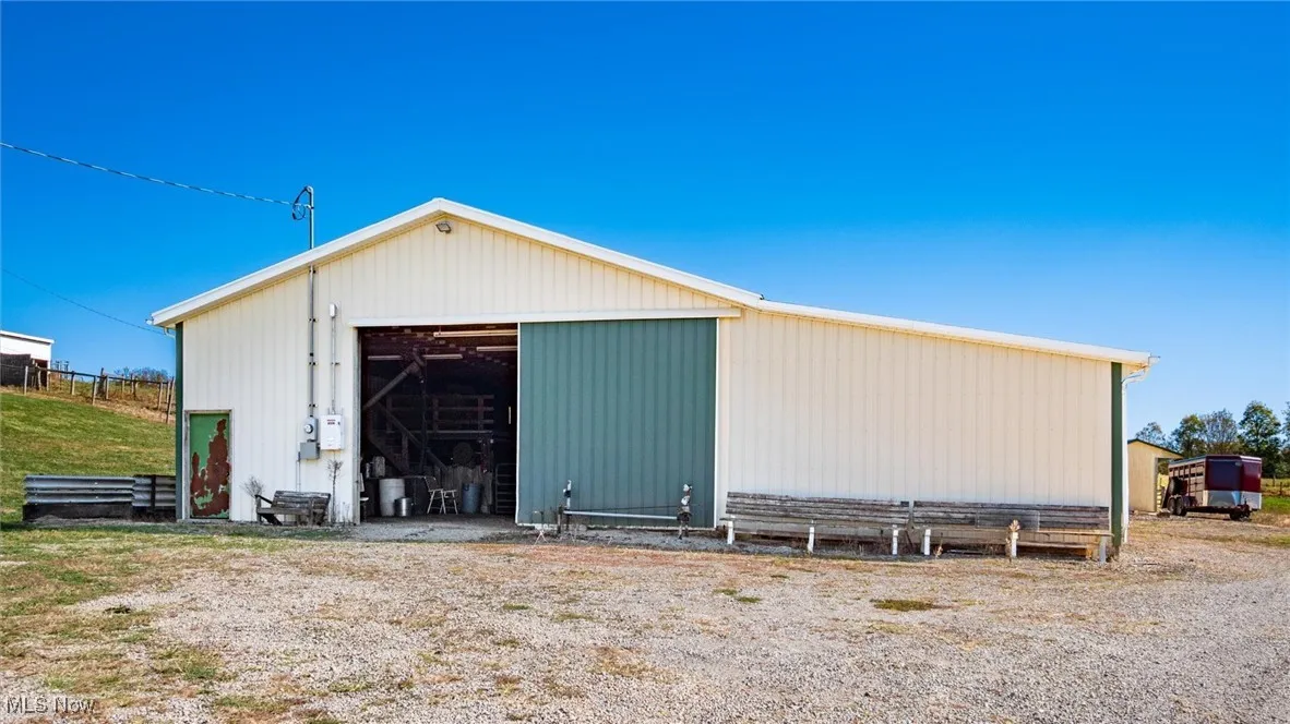 View of pole building