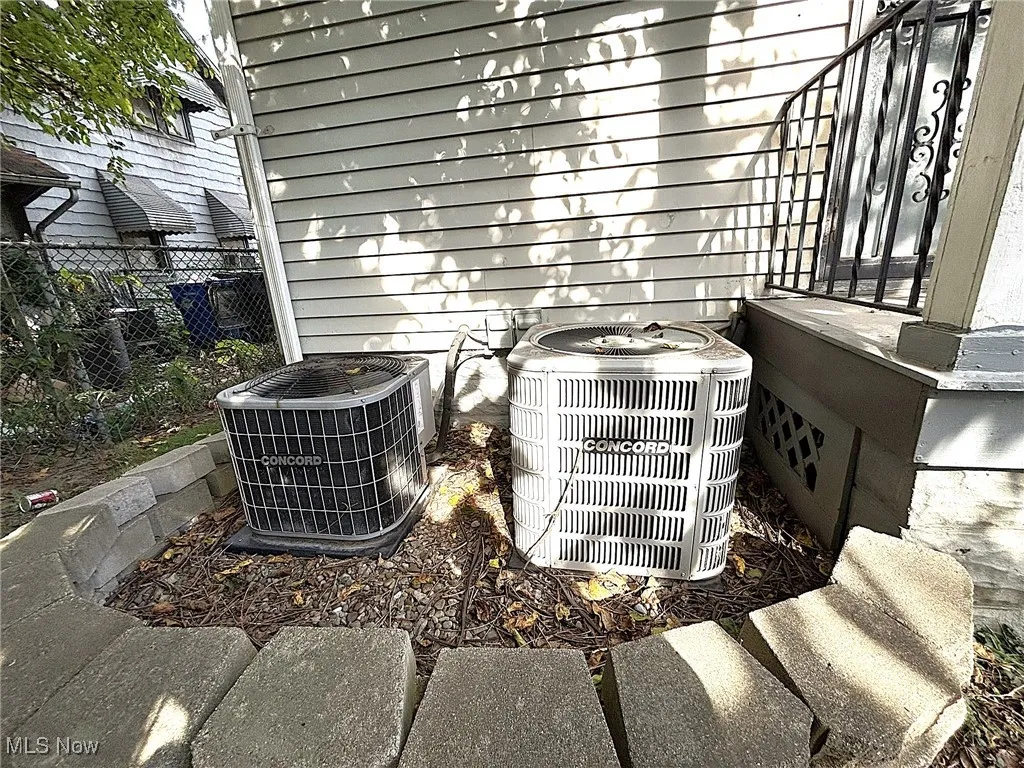 Exterior view of a central AC unit