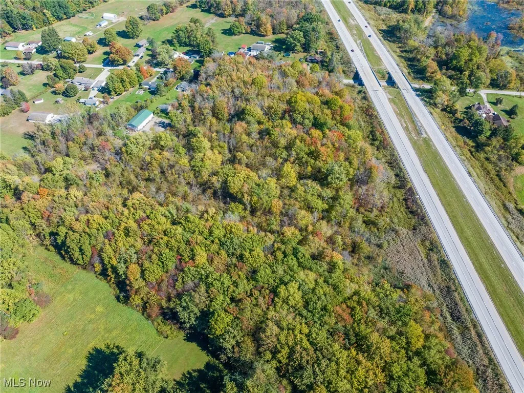 Aerial overview of property's location
