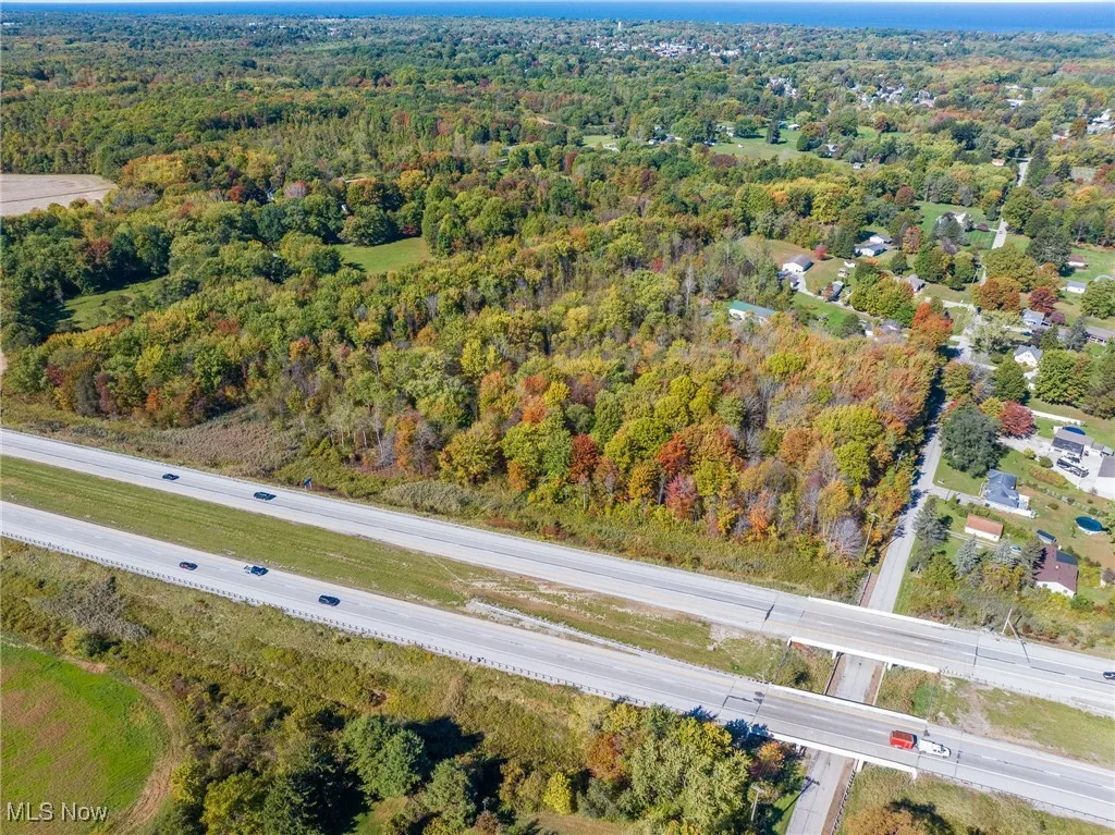 Drone / aerial view of a heavily wooded area