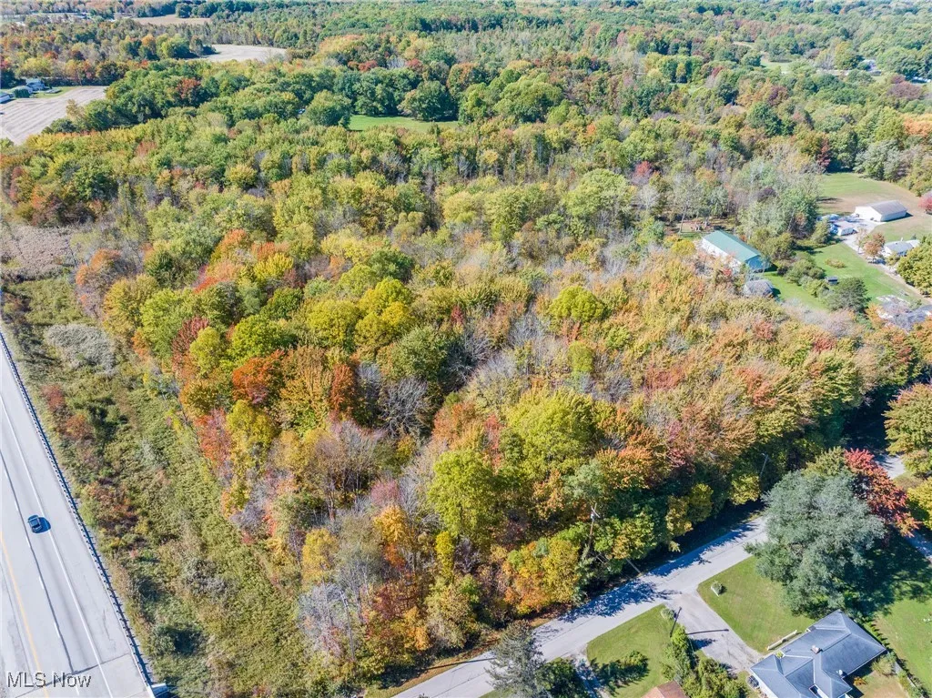 View of property location featuring a forest
