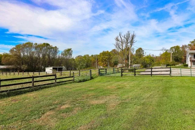 View of yard featuring a view of countryside