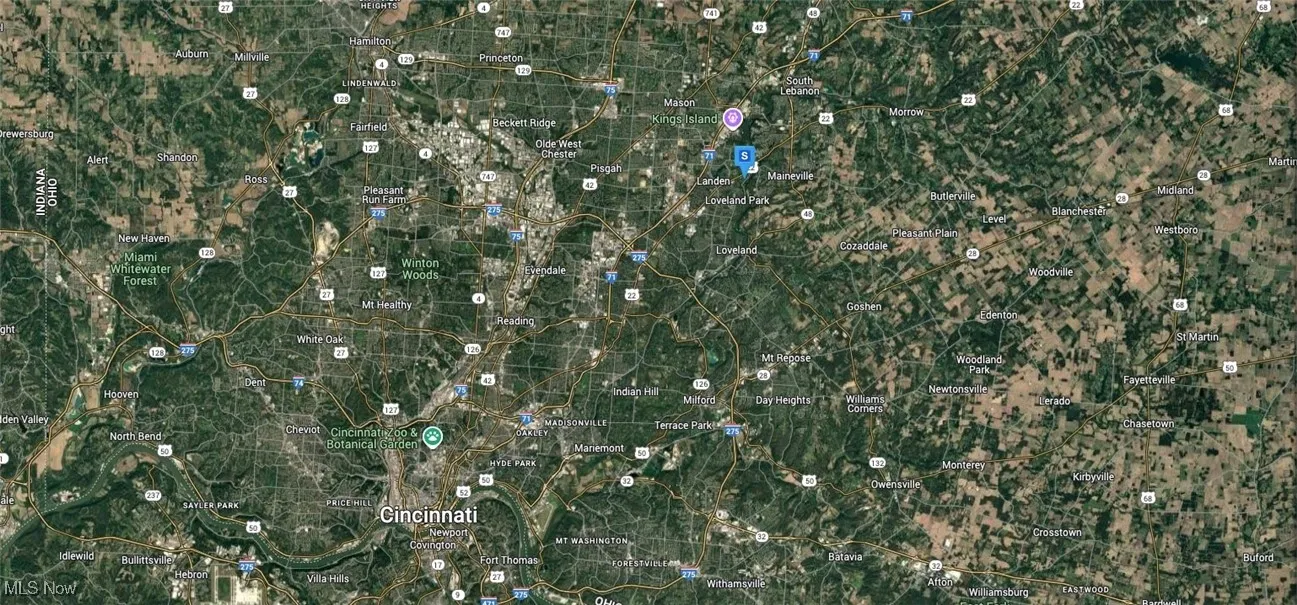 Aerial view of property's location