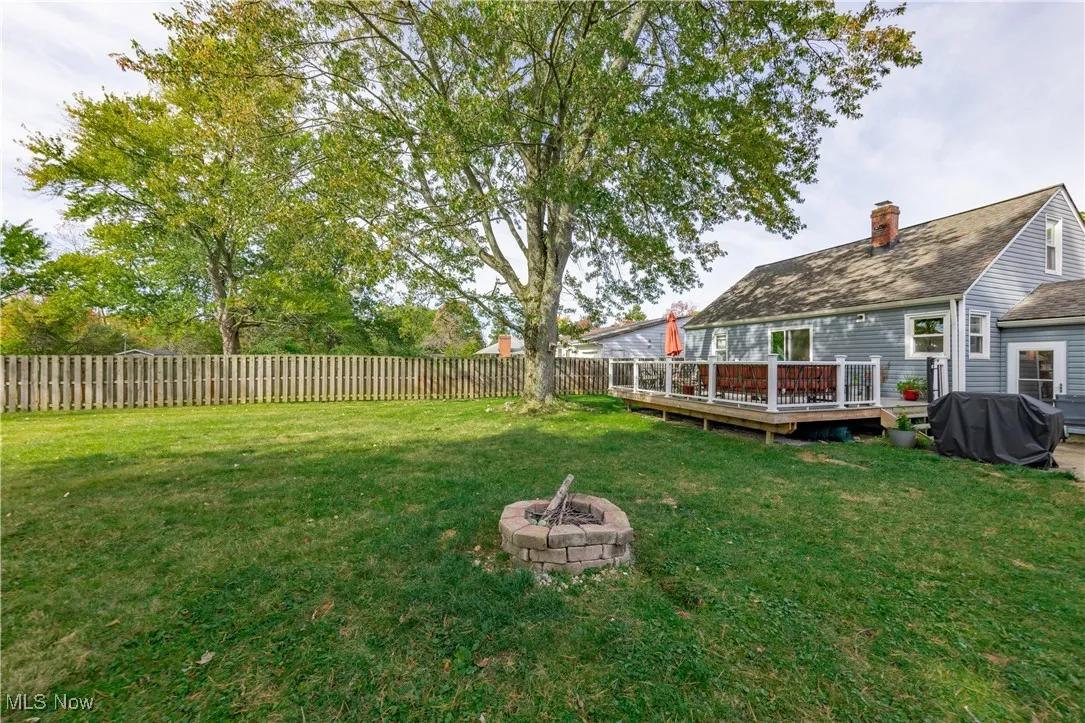 rear yard Fenced in