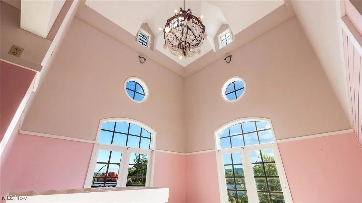 Detailed view of a chandelier