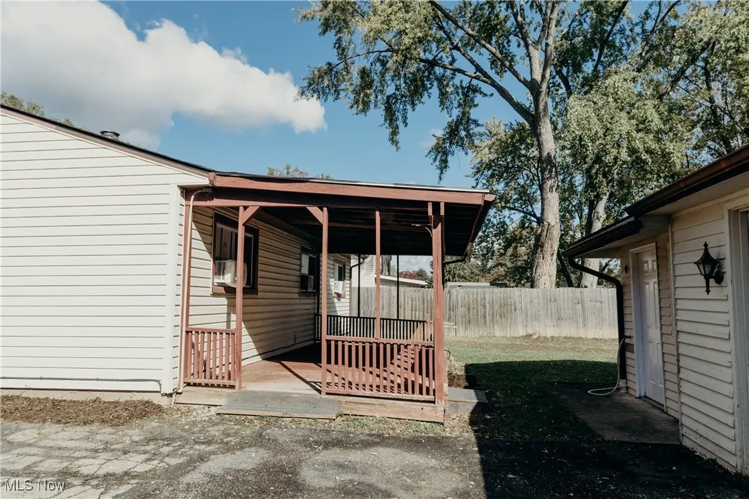 Entrance to property with a deck