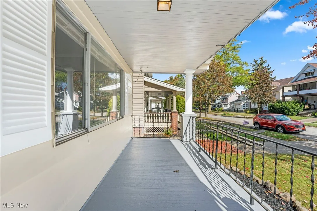 Porch featuring a residential view