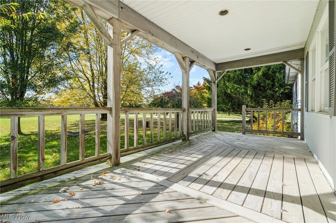 View of wooden deck