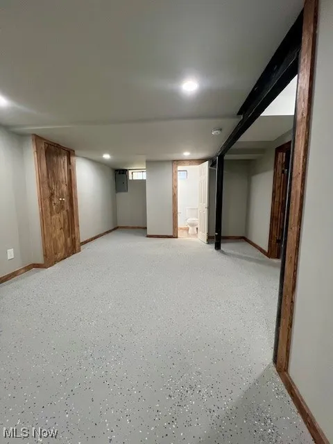 Finished below grade area featuring baseboards