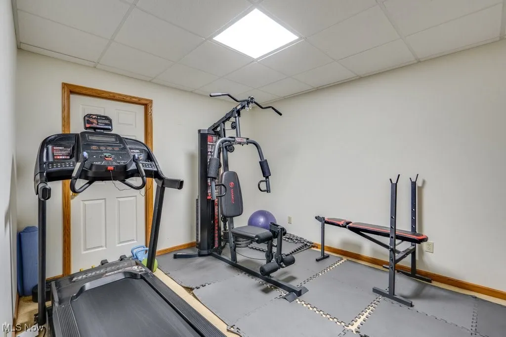 Currently used as gym in lower level