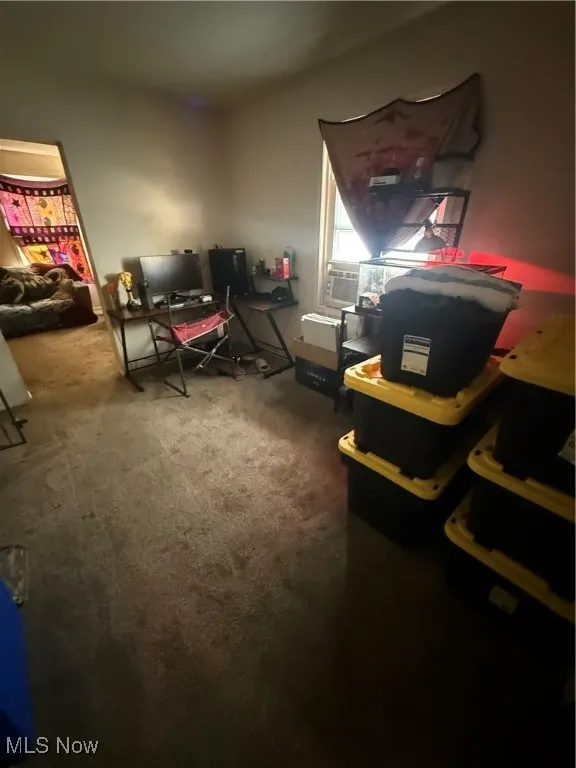 View of carpeted office space
