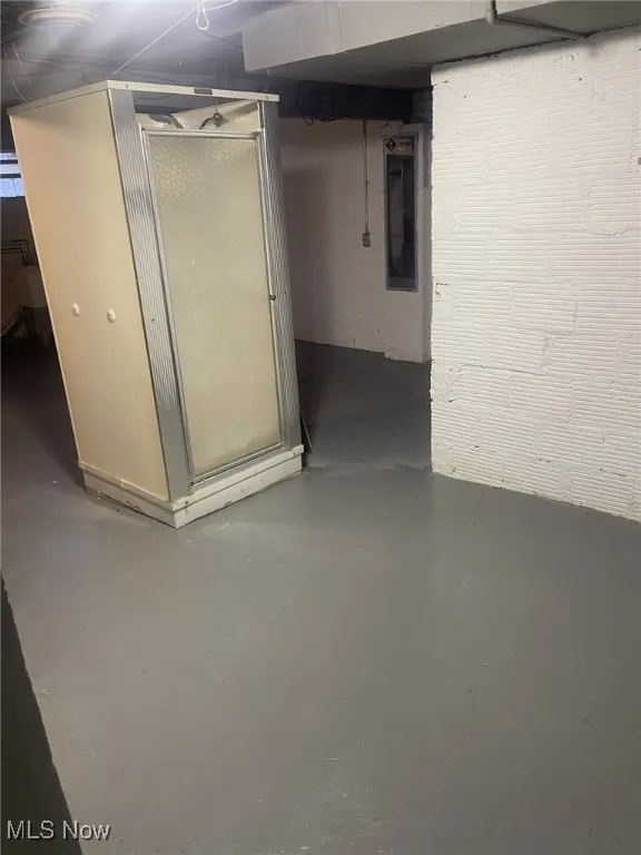 View of unfinished basement