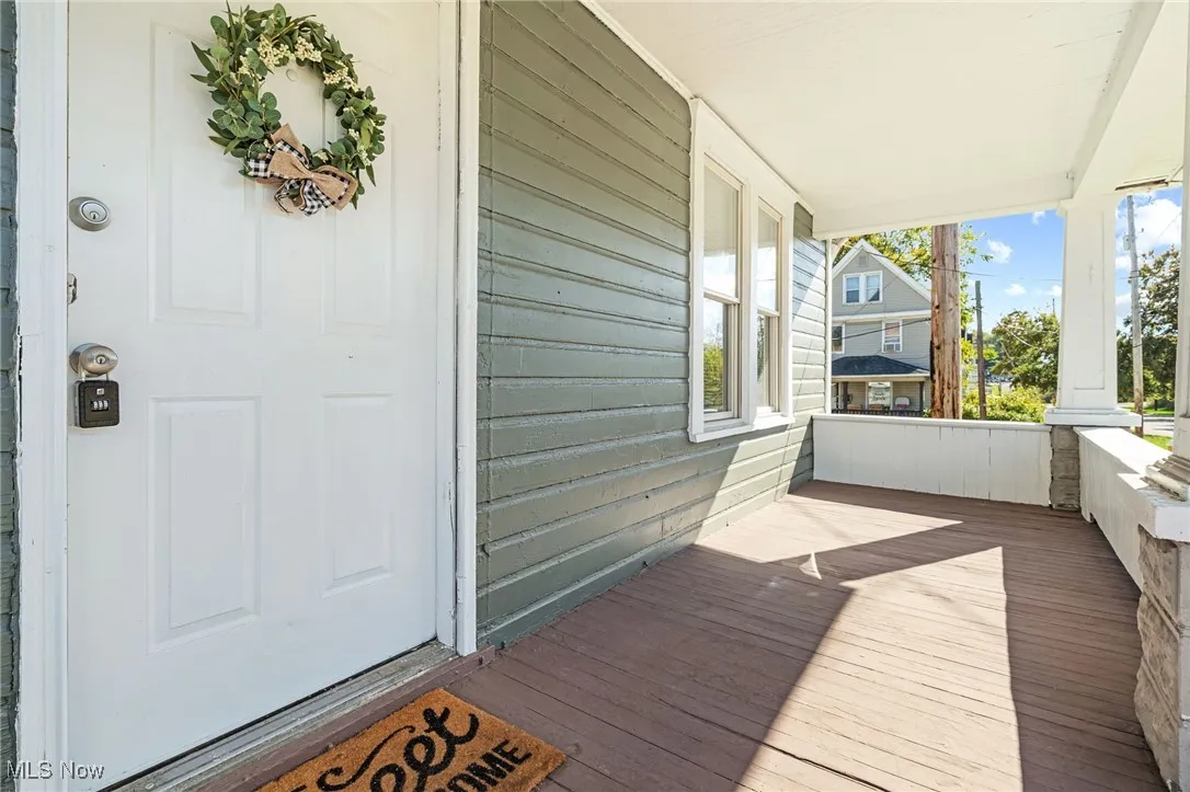 View of wooden porch