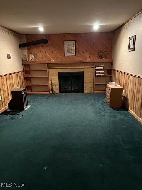 with fireplace