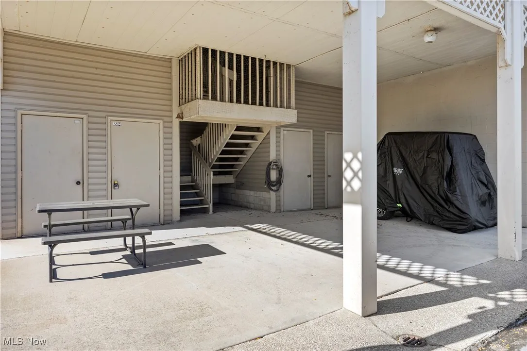 View of patio / terrace featuring stairway