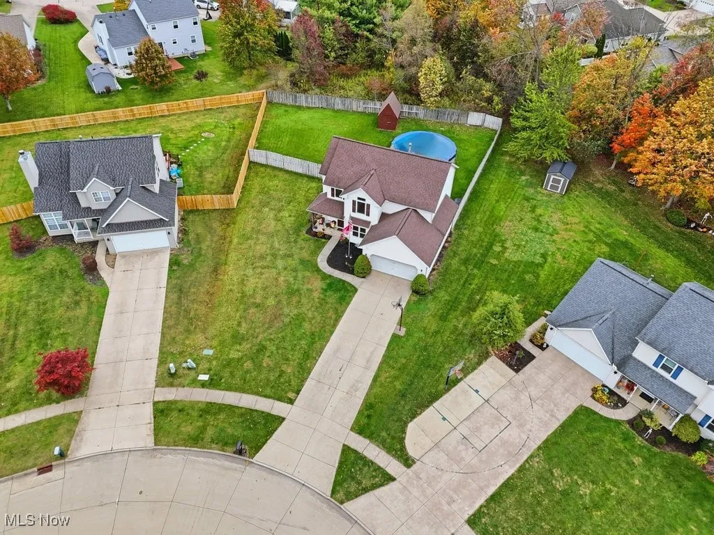 Aerial view of residential area