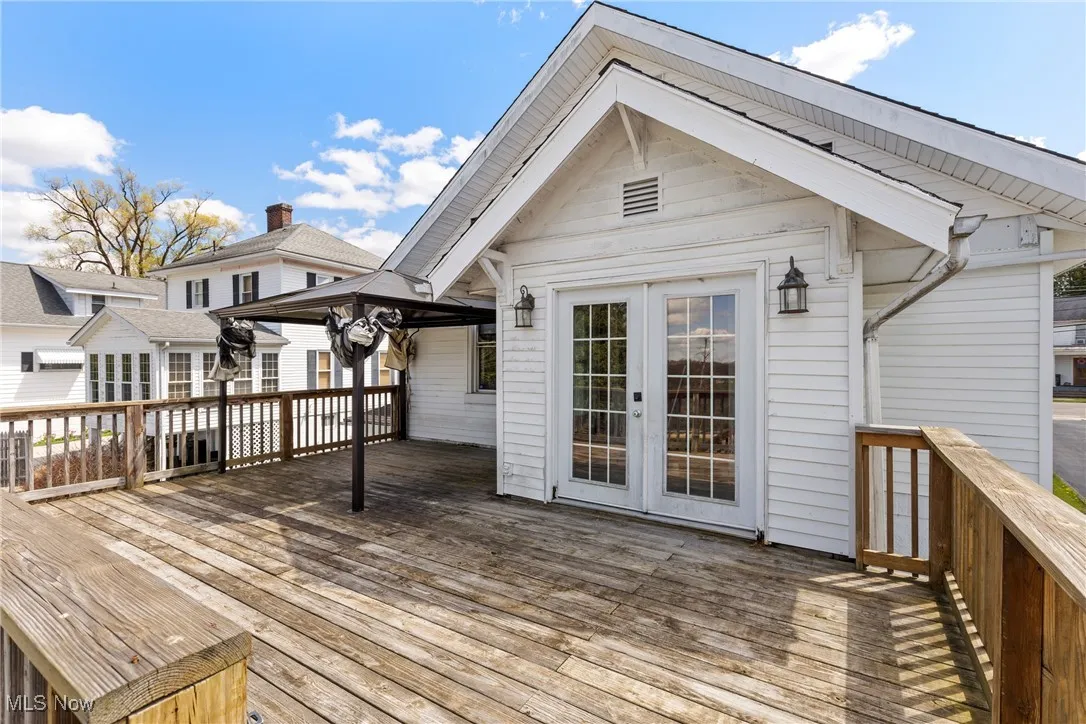Deck featuring french doors