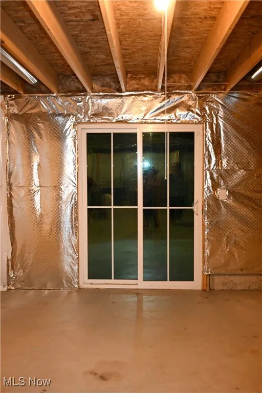 Walkout French doors in basement. Ready to finish.
