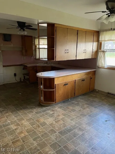 Kitchen with healthy amount of natural light