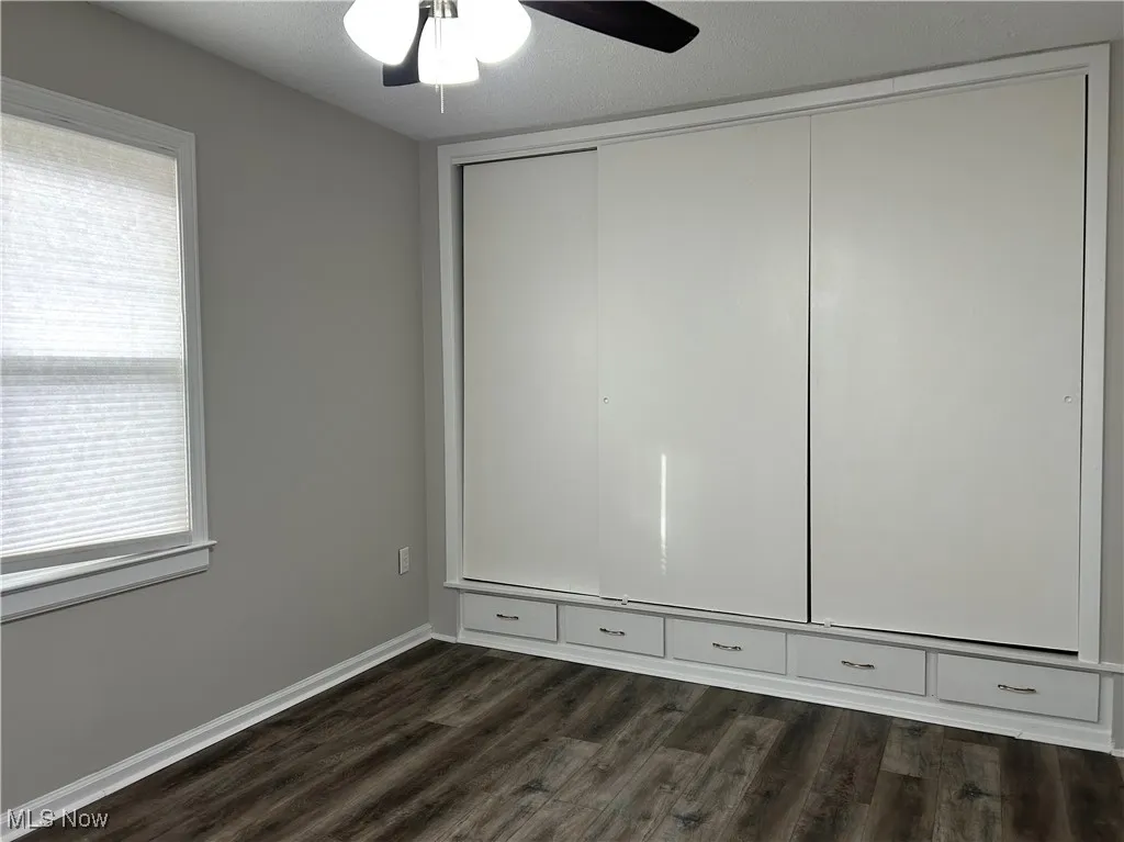 Bedroom with built ins.