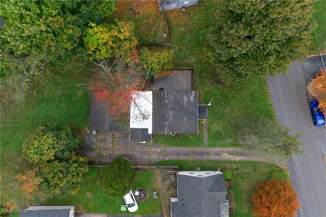 View from above of property