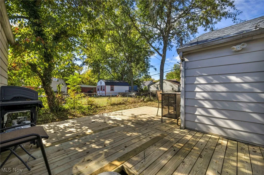 Deck with grilling area
