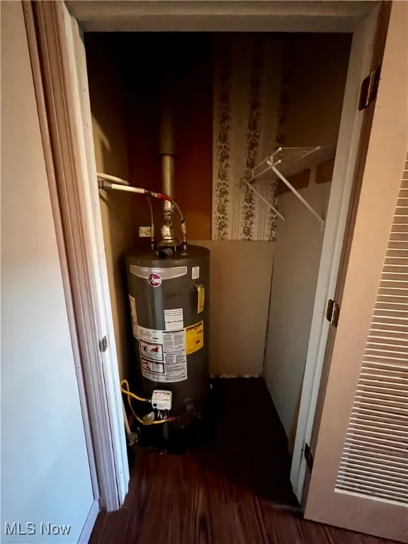 Utility room with water heater